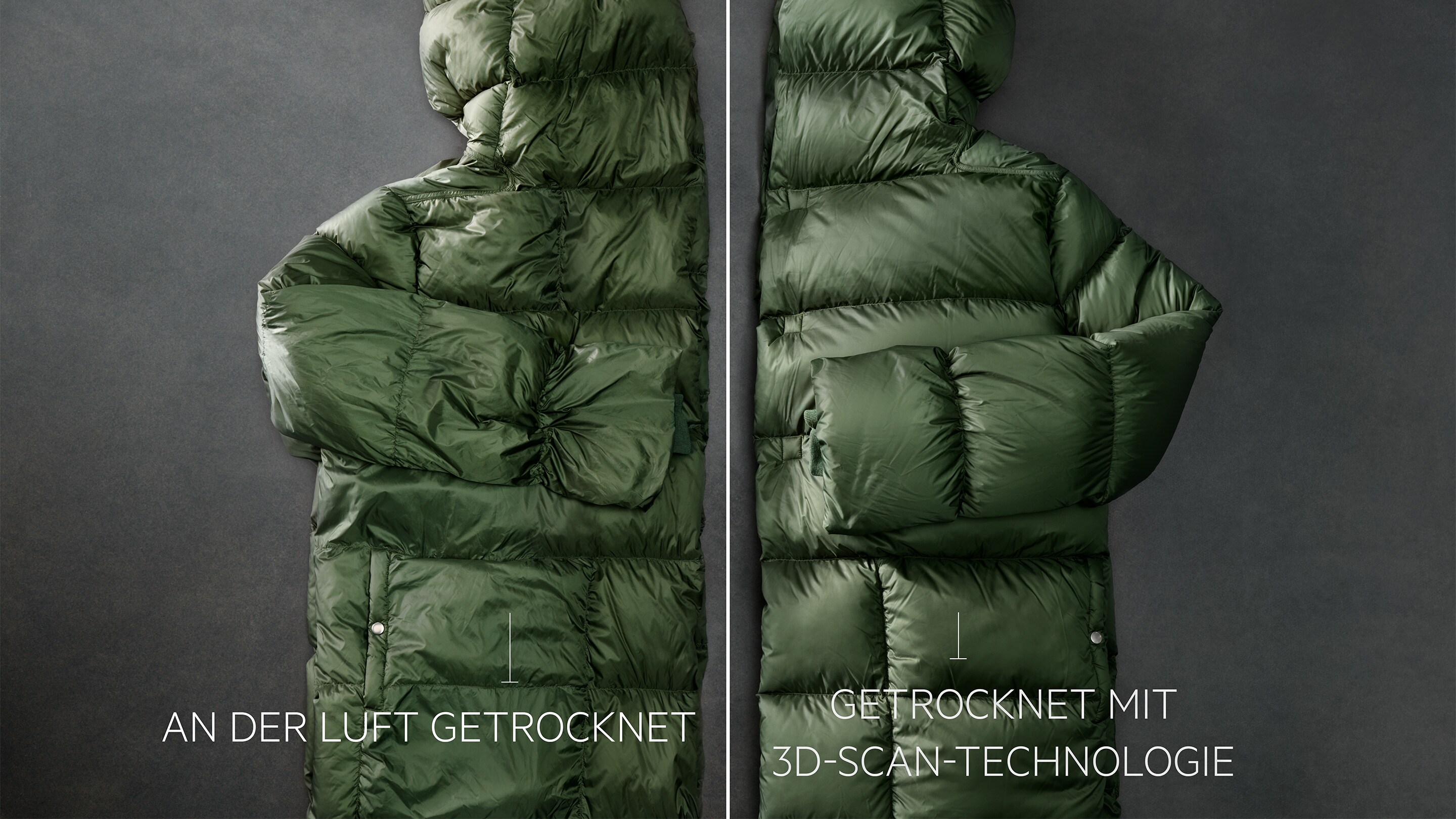An der Luft getrocknet gegenüber 3D Scan Technologie